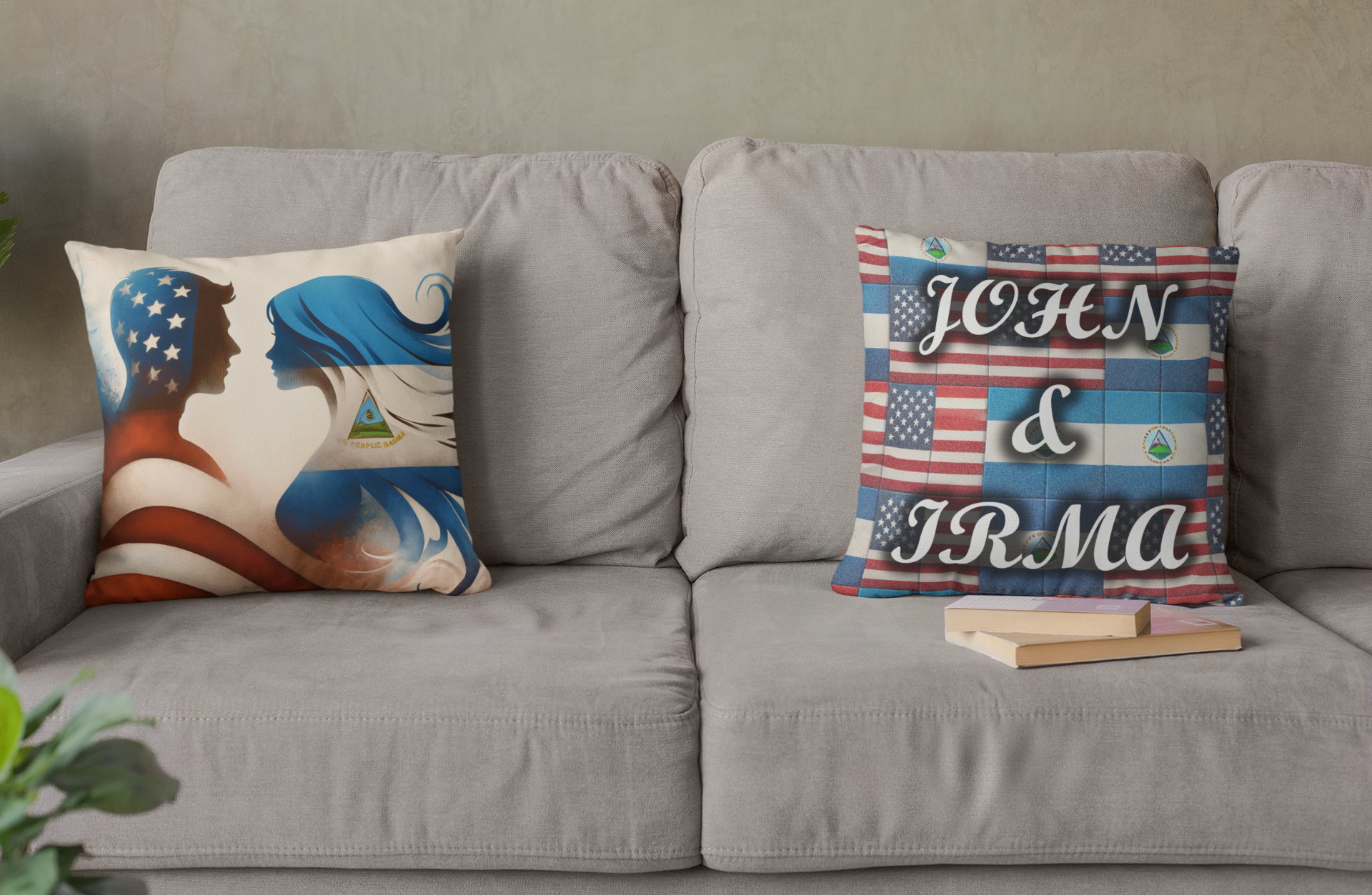 "Your World Life" Patriotic Couples Pillow | Personalized (Custom) Home Decor